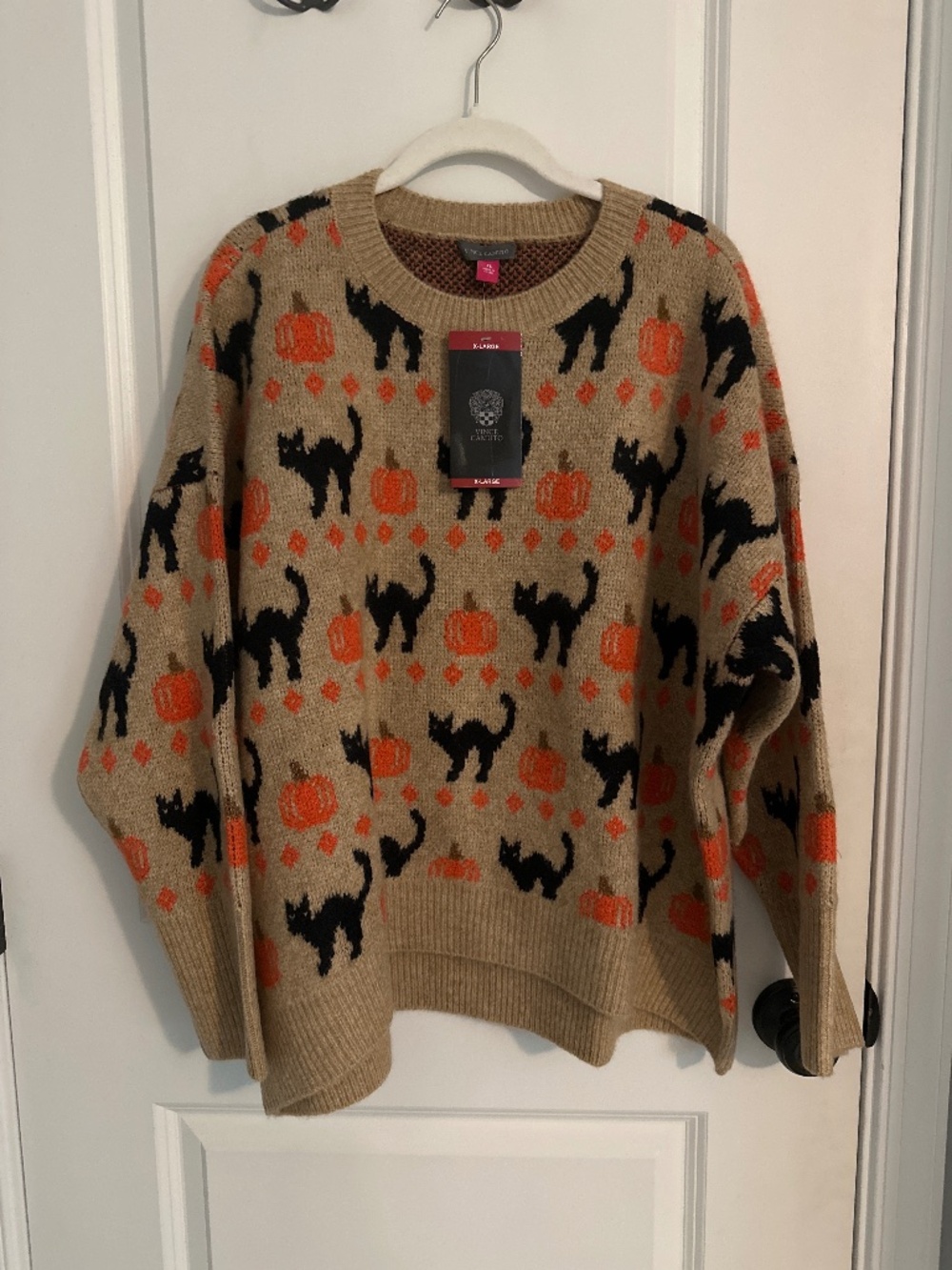 Halloween Black cat pumpkin sweater